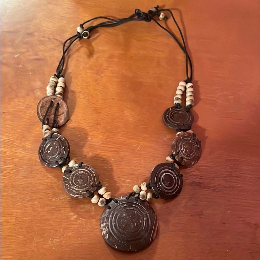 Elegant Brown Beaded Necklace